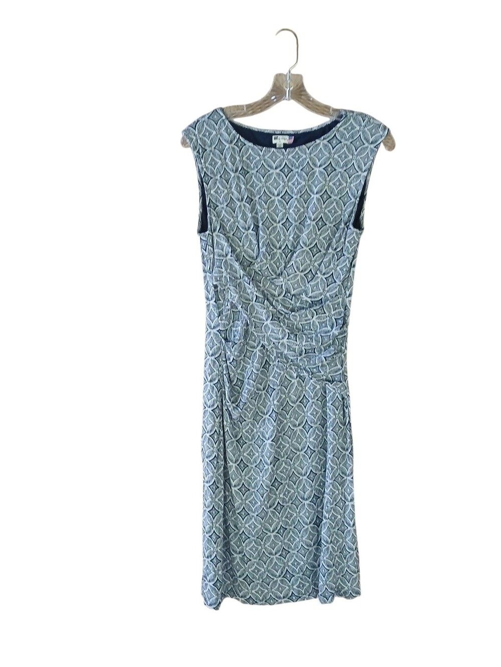 Kut From The Kloth Navy Floral Print Rayon Spandex Midi Dress Size 8